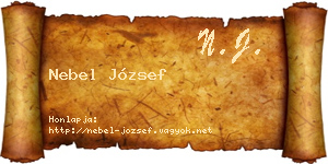 Nebel József névjegykártya