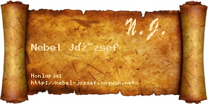 Nebel József névjegykártya